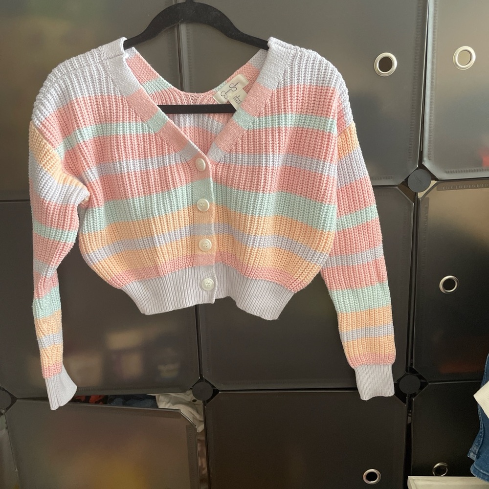 Striped Pastel Cardigan Sweater